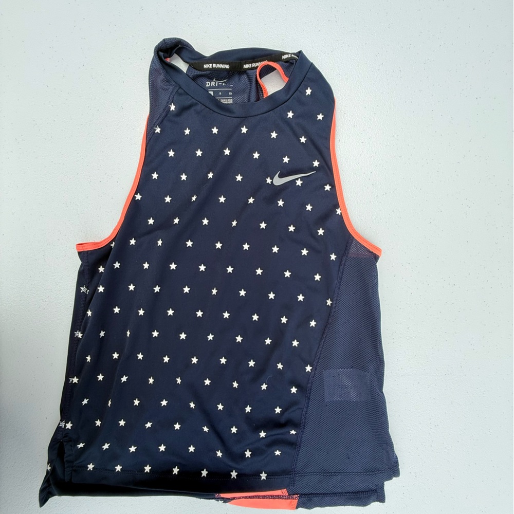 Nike Navy Star-Patterned Tank Top
